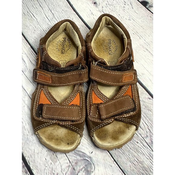 PRIMIGI‎ KIDS BROWN LEATHER SANDALS  EURO SZ (30)   EUC     B-267 - Picture 1 of 5